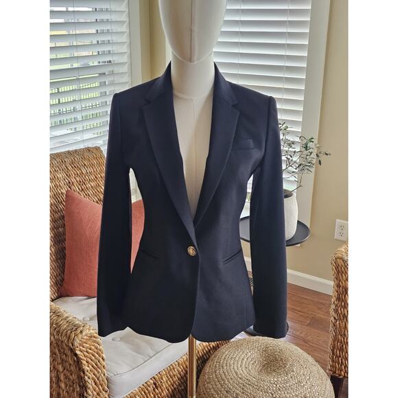 J. Crew Slim Schoolboy Wool Blend Blazer Women's Size 0 Classy Academia Preppy - Picture 2 of 12